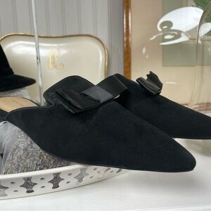 Ann Taylor Velvet Slides